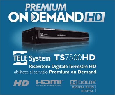 TELESystem TS7500HD, la scheda tecnica del decoder Premium On Demand HD